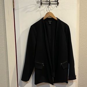Alfani black textured zipper pocket blazer XL WOMENS